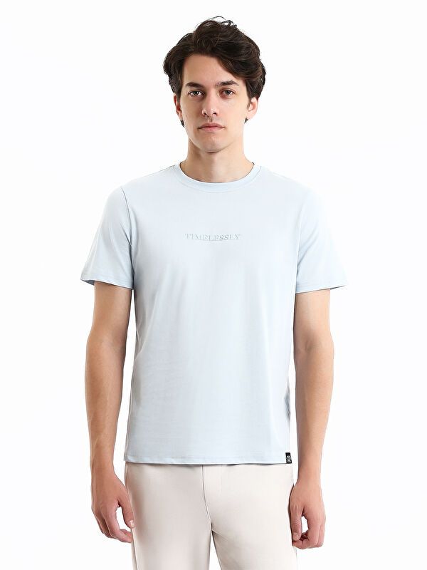 Moudda LC Waikiki - T-shirt imprimé en jersey manches courtes Homme Bleu - Tunisie 1