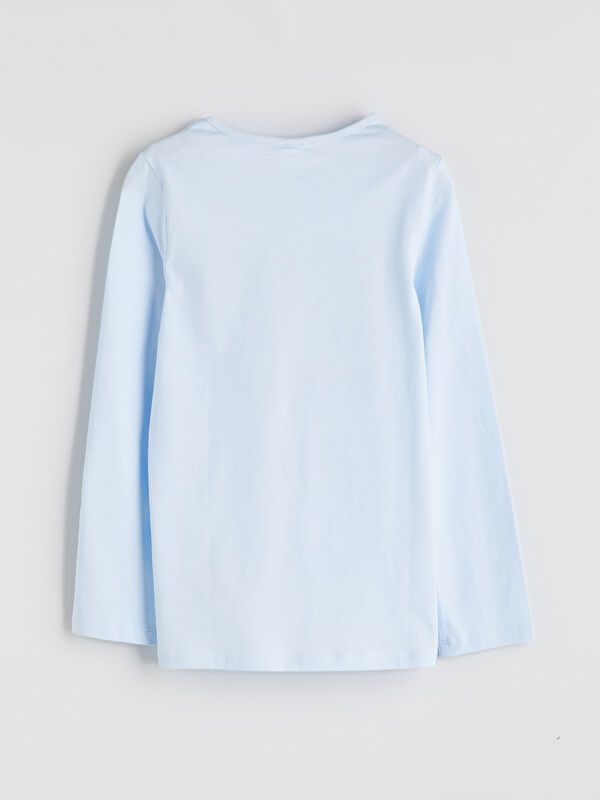 Moudda LC Waikiki - Pyjama en jersey manches longues moyen Fille Bleu clair - Tunisie 4