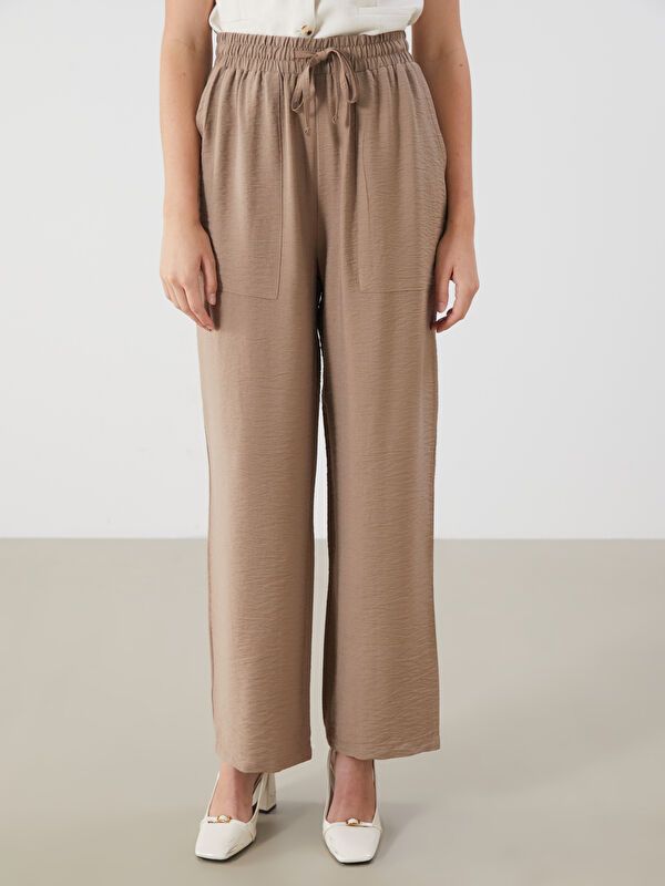 Moudda LC Waikiki - Pantalon tissé fin Femme Brun clair - Tunisie 2