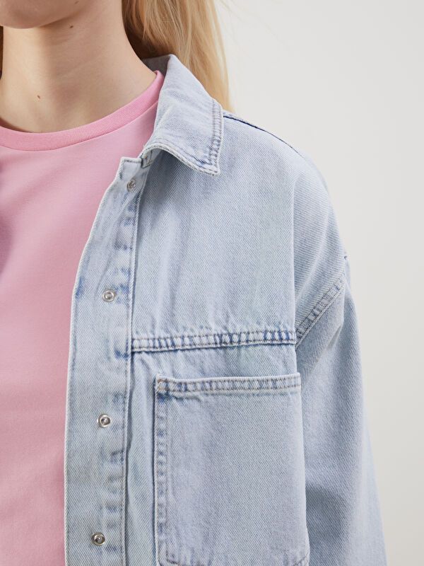 Moudda LC Waikiki - Chemise tissée à manches longues en jean pour Femmes - Tunisie 3