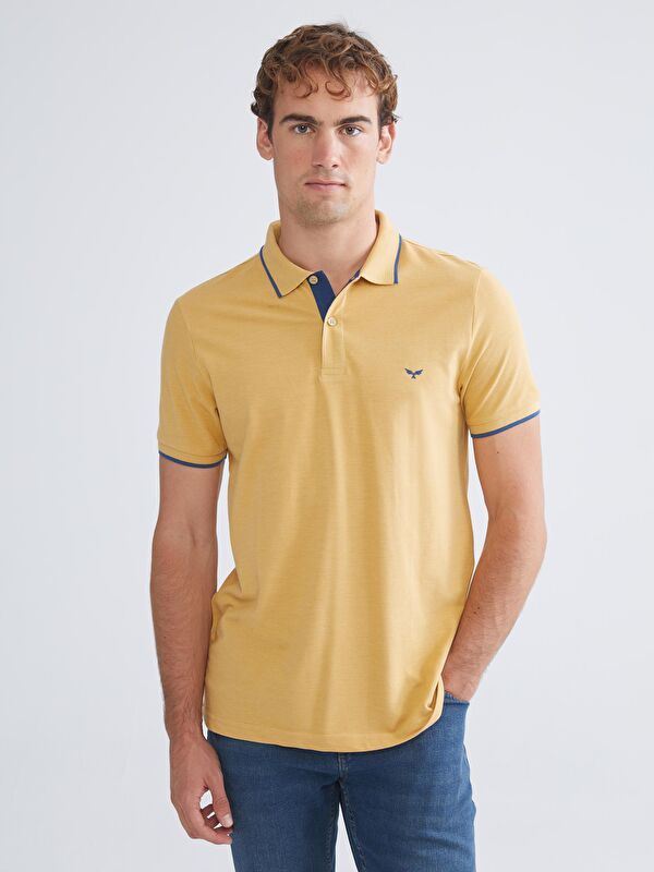 Moudda LC Waikiki - T-shirt col polo basique manches courtes en jersey - Tunisie 1