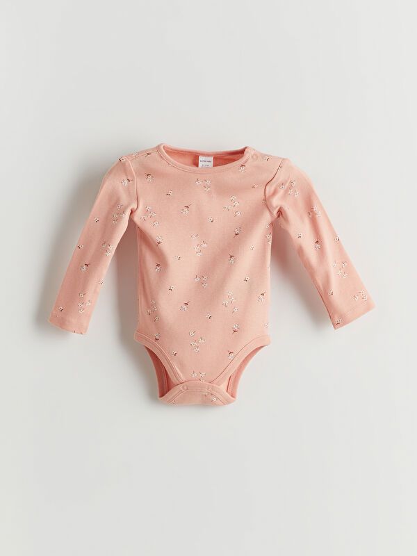 Moudda LC Waikiki - Body imprimé manches longues en jersey - tenue de sport couleur Rose terne imprimé pour filles - Tunisie 2