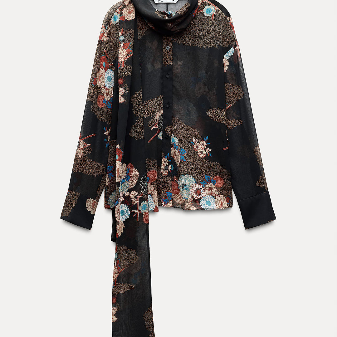 Moudda ZARA - Chemise imprimée fleurs délavée - Tunisie 1