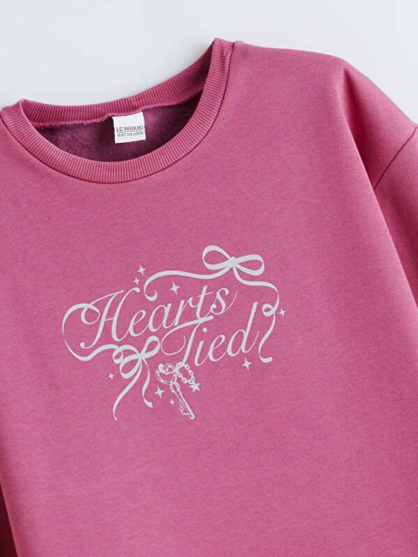 Moudda LC Waikiki - Robe manches longues en jersey couleur Rose poussiéreux pour filles - Tunisie 3