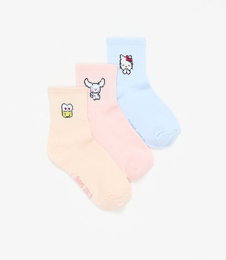 Moudda Lefties - Pack 3 Chaussettes Cheville - Hello Kitty and Friends (Licence) - Tunisie 1