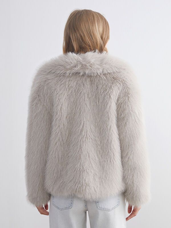 Moudda LC Waikiki - Manteau effet laine Femme Vison - Tunisie 5