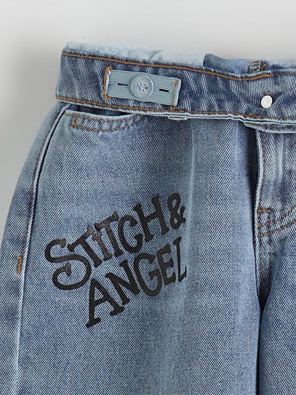 Moudda LC Waikiki - Pantalon en jean pour Fille couleur Bleu clair délavé à l'acide - Tunisie 2