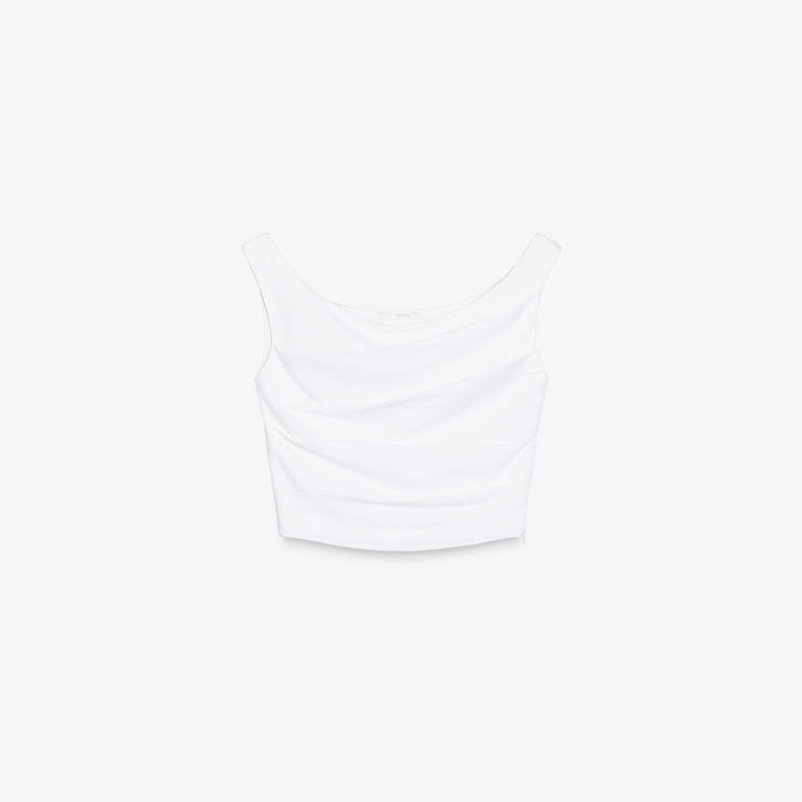 Moudda ZARA - T-Shirt - Bretelles, Plis & Drapé Coton - Tunisie 1
