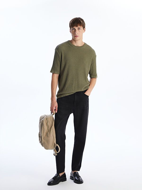 Moudda LC Waikiki - Pantalon jean tissé basique Homme Rodéo noir - Tunisie 1