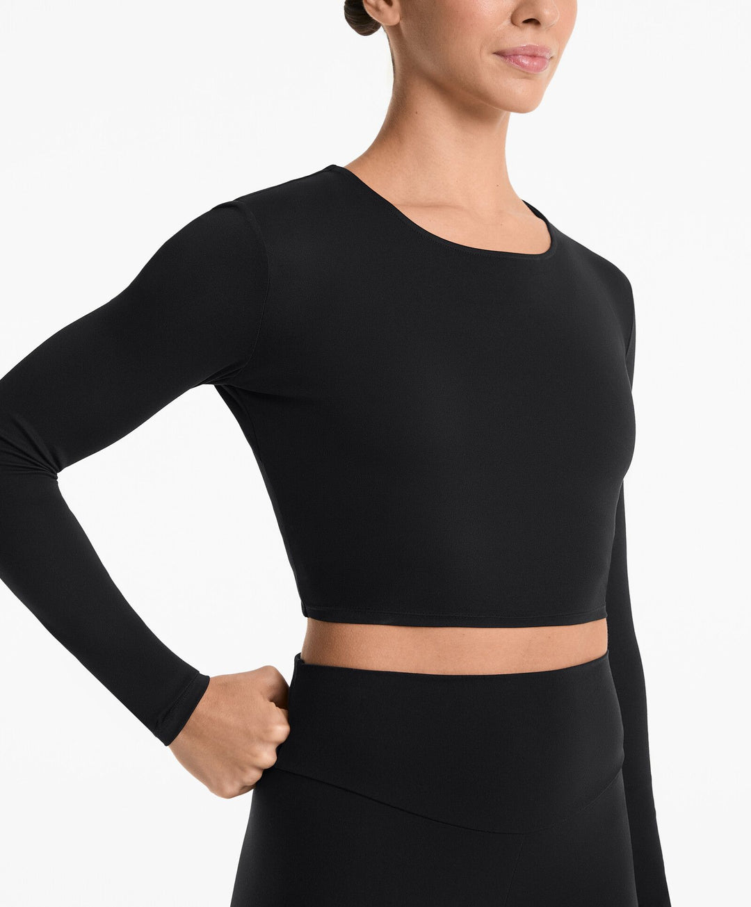 Moudda Oysho - T-Shirt Manches Longues Crop Comfortlux - Twist Dos - Tunisie 4