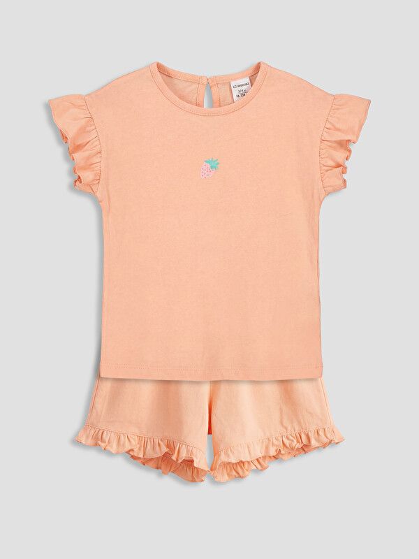 Moudda LC Waikiki - Ensemble en jersey Filles pour Fille couleur Corail pâle - Tunisie 1