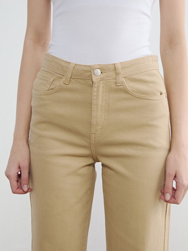 Moudda LC Waikiki - Jean basique en denim pour Femme couleur Beige - Tunisie 3