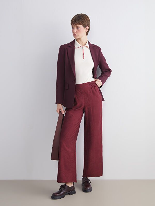 Moudda LC Waikiki - Pantalon tissé fin Femme Bordeaux - Tunisie 1