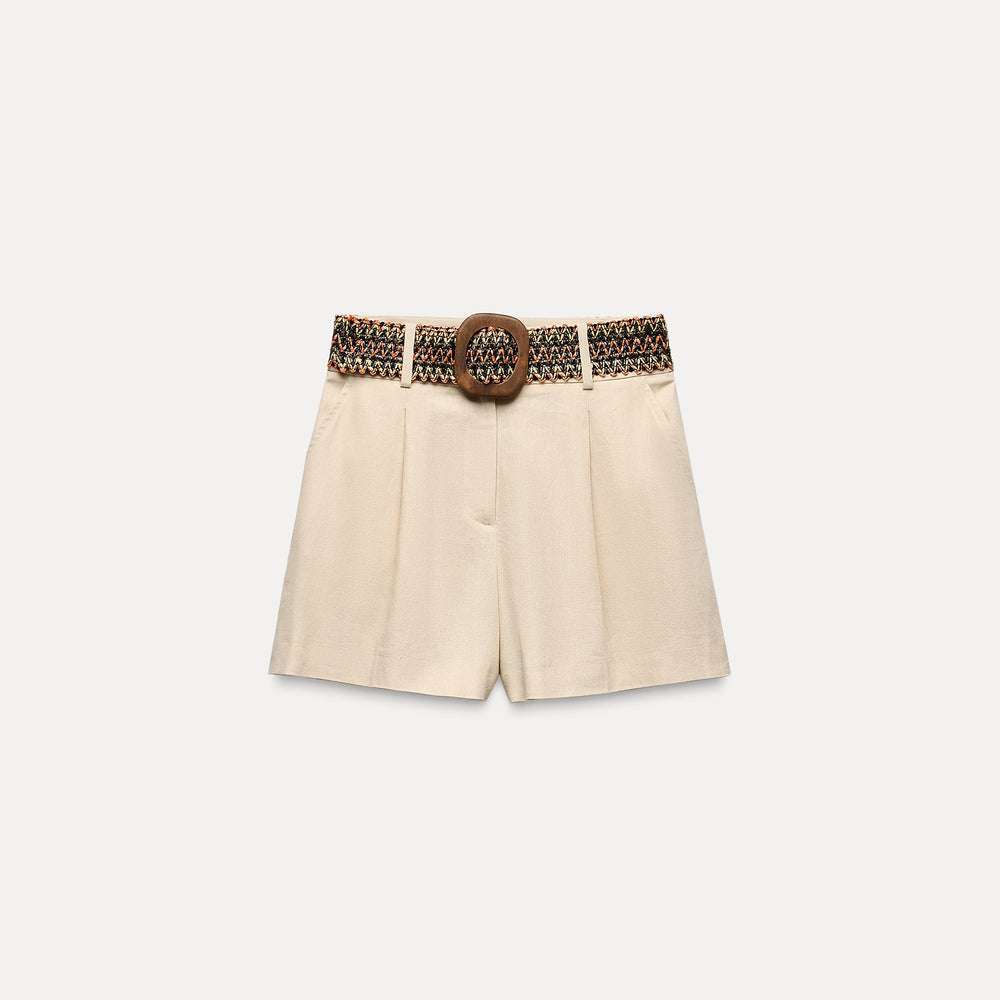 Moudda ZARA - Ceinture raphia multicolore boucle imitation bois - Tunisie 2