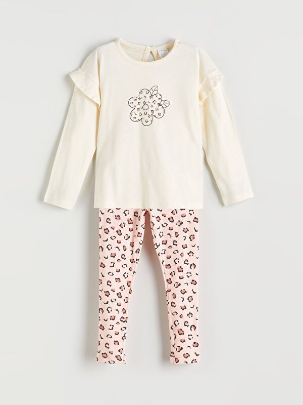 Moudda LC Waikiki - Ensemble en jersey Fille Crème - Tunisie 1