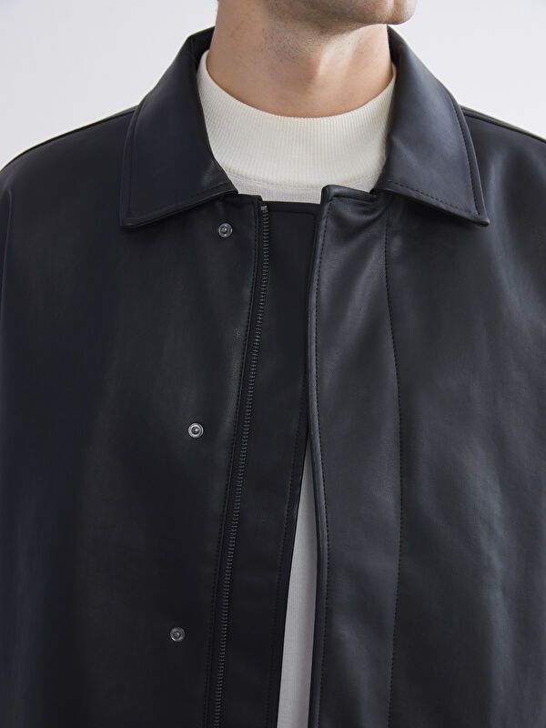 Moudda LC Waikiki - Manteau en cuir PU lourd pour Hommes - Tunisie 3