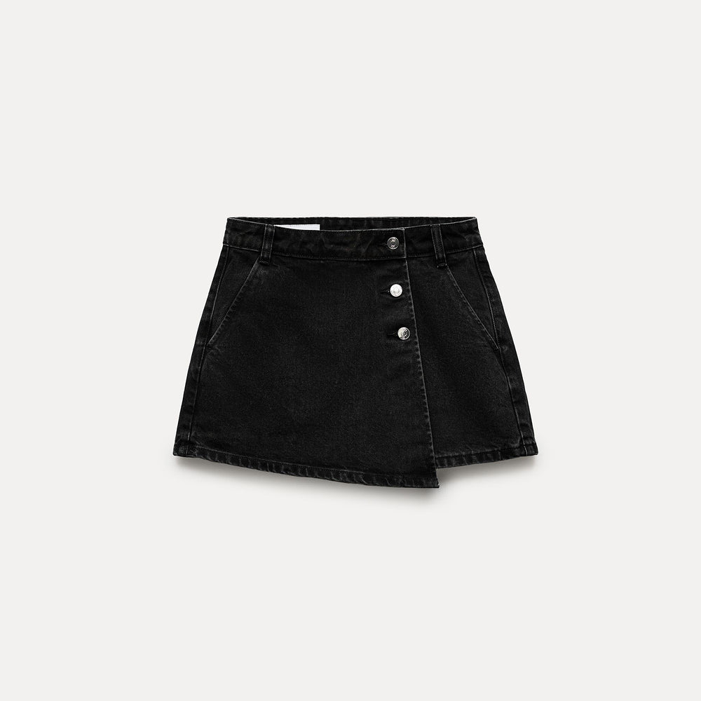 Moudda ZARA - Short-jupe en jean triple bouton - Tunisie 2