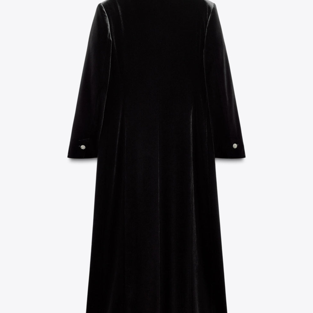 Moudda ZARA - Blazer Long - Velours & Bouton Bijou - Tunisie 2