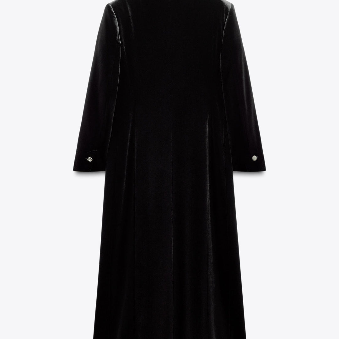 Moudda ZARA - Blazer Long - Velours & Bouton Bijou - Tunisie 2