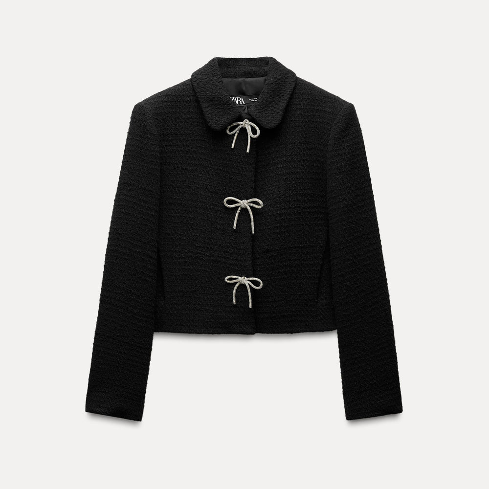 Moudda ZARA - Noir – veste tissu strass nœud - Tunisie 2