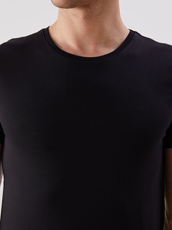 Moudda LC Waikiki - Débardeur sous-vêtement jersey manches courtes Homme Noir - Tunisie 3