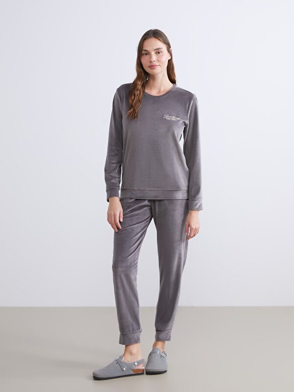 Moudda LC Waikiki - Pyjama en jersey à manches longues épais pour Femmes - Tunisie 1