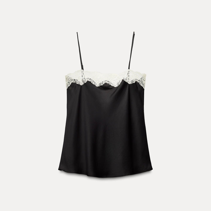 Moudda ZARA - Top bretelle satin col droit avec dentelle - Tunisie 2