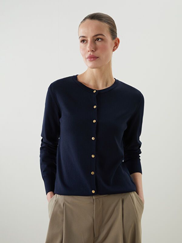 Moudda LC Waikiki - Cardigan fin en tricot Femme Marine - Tunisie 1