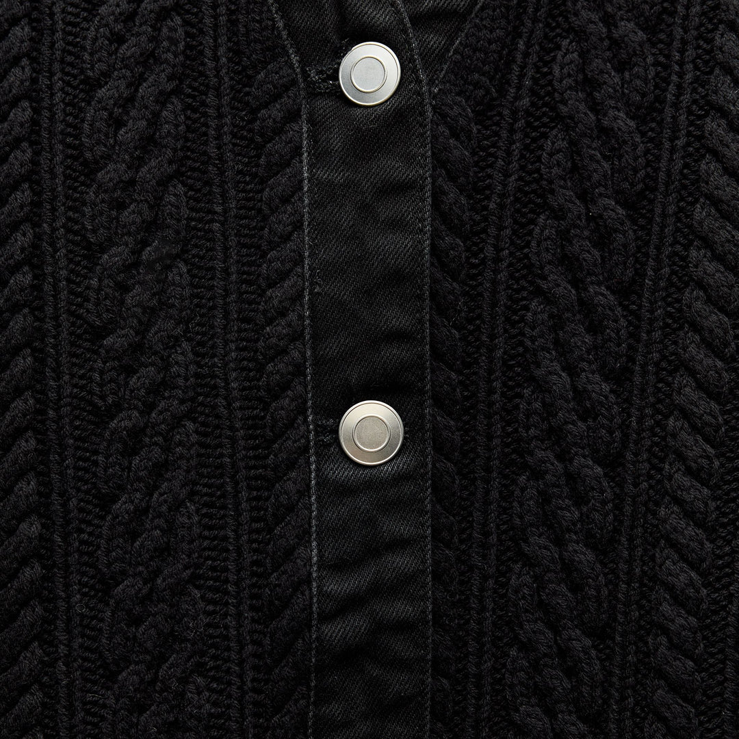 Moudda ZARA - Veste combinée maille - jean - Tunisie 3