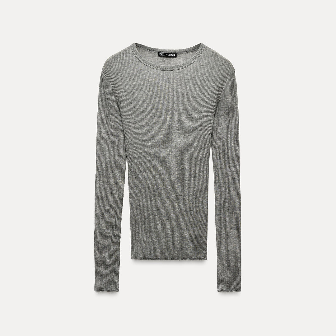 Moudda ZARA - Top Mini Côtelé Manches Longues - Tunisie 2