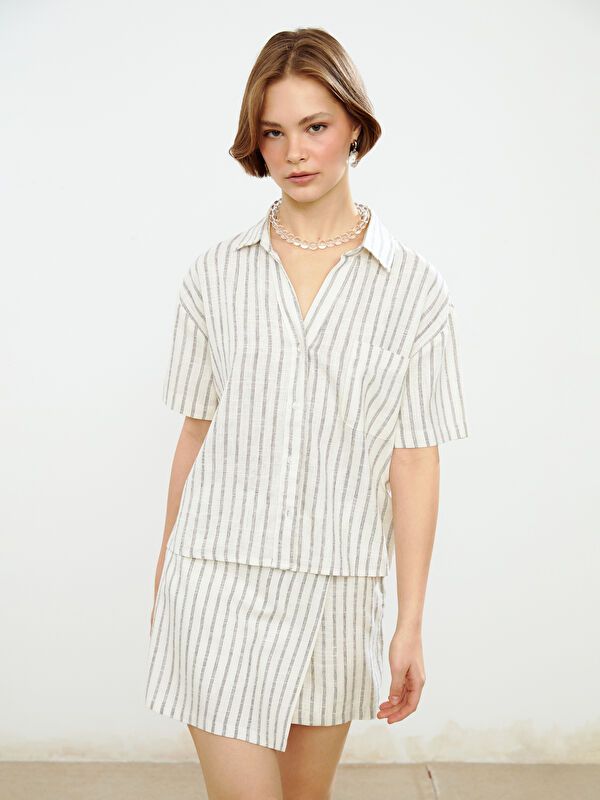 Moudda LC Waikiki - Chemise manches courtes en tissu pour Femme - Tunisie 1