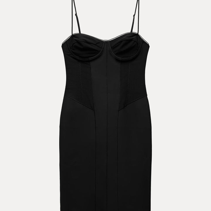 Moudda ZARA - Robe mi-longue bretelles en maille polyamide - Tunisie 2