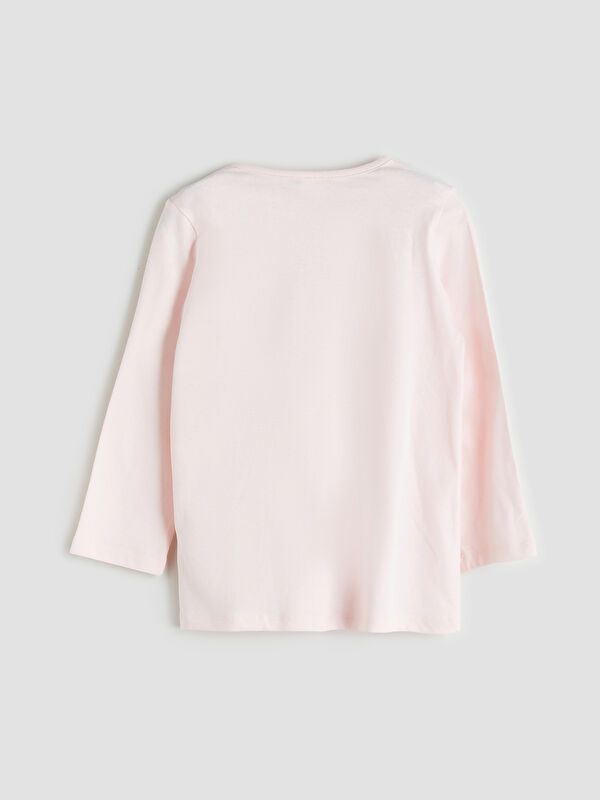 Moudda LC Waikiki - Pyjama en jersey manches longues moyen Fille Imprimé rose - Tunisie 4