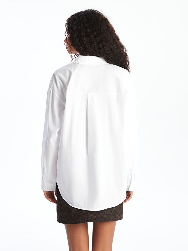 Moudda LC Waikiki - Chemise tissée manches longues Femme Buxe blanc - Tunisie 4