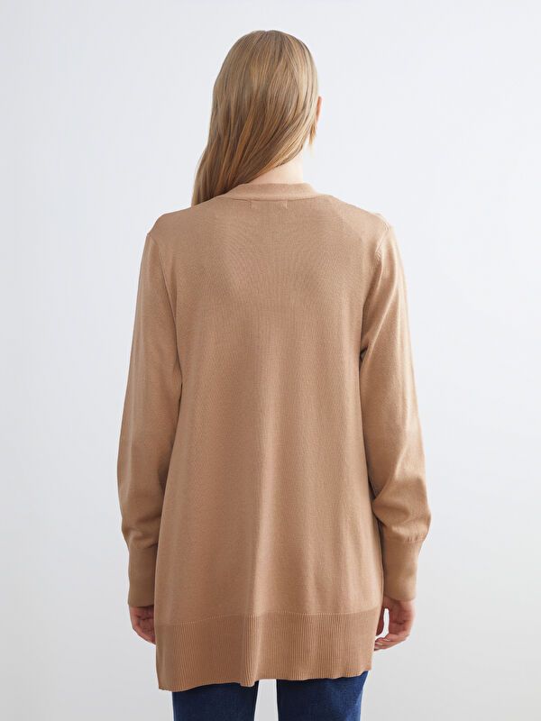 Moudda LC Waikiki - Cardigan fin en tricot Femme Chameau - Tunisie 4