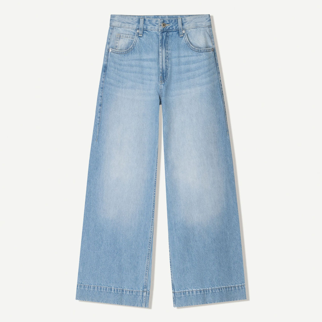 Moudda BERSHKA - Jean Denim Wide - Cropped - Tunisie 1