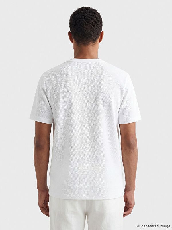 Moudda LC Waikiki - T-shirt manches courtes en jersey pour Homme couleur Blanc - Tunisie 4