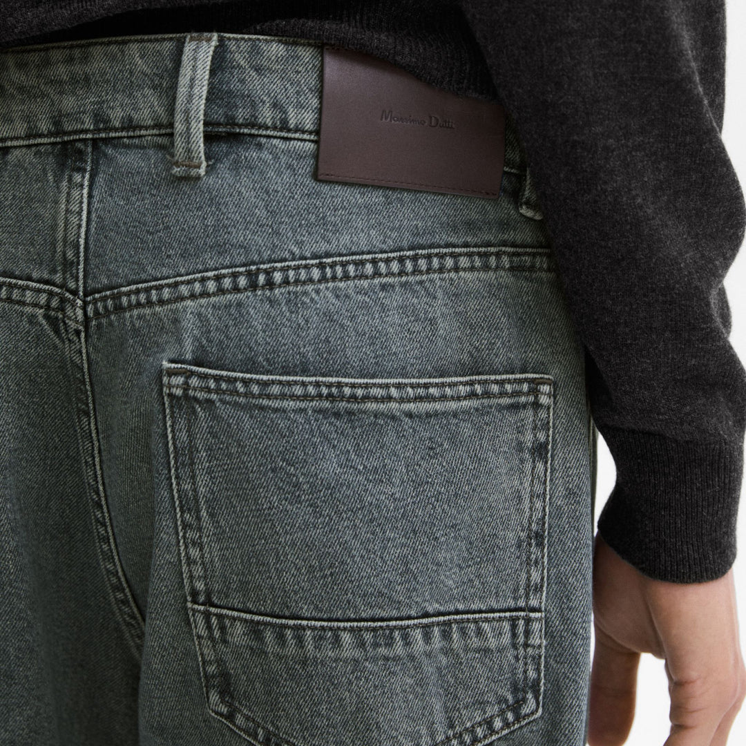 Moudda Massimo Dutti - Pantalon jean gris clair coupe fuselée - Tunisie 3