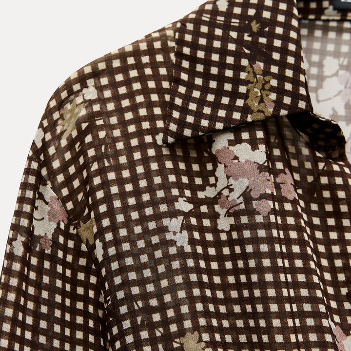 Moudda ZARA - Robe courte GTT manches longues chemise encolure en V taille ajustée imprimée - Tunisie 3