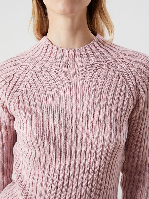Moudda LC Waikiki - Pull tricot épais Femme Rose clair - Tunisie 3