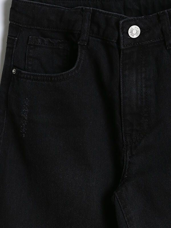 Moudda LC Waikiki - Pantalon tissé en denim Fille Rodéo noir - Tunisie 4