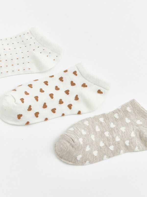Moudda LC Waikiki - Chaussettes liner trainer (sport) pour Femme couleur Écru - Tunisie 2