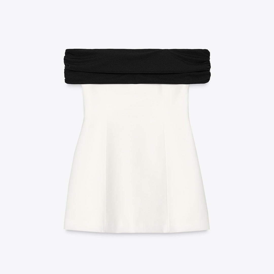 Moudda ZARA - Robe Courte Élastique - Motif, Maille & Volume - Tunisie 1
