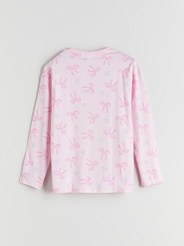 Moudda LC Waikiki - Pyjama en jersey manches longues moyen Fille Imprimé rose - Tunisie 4