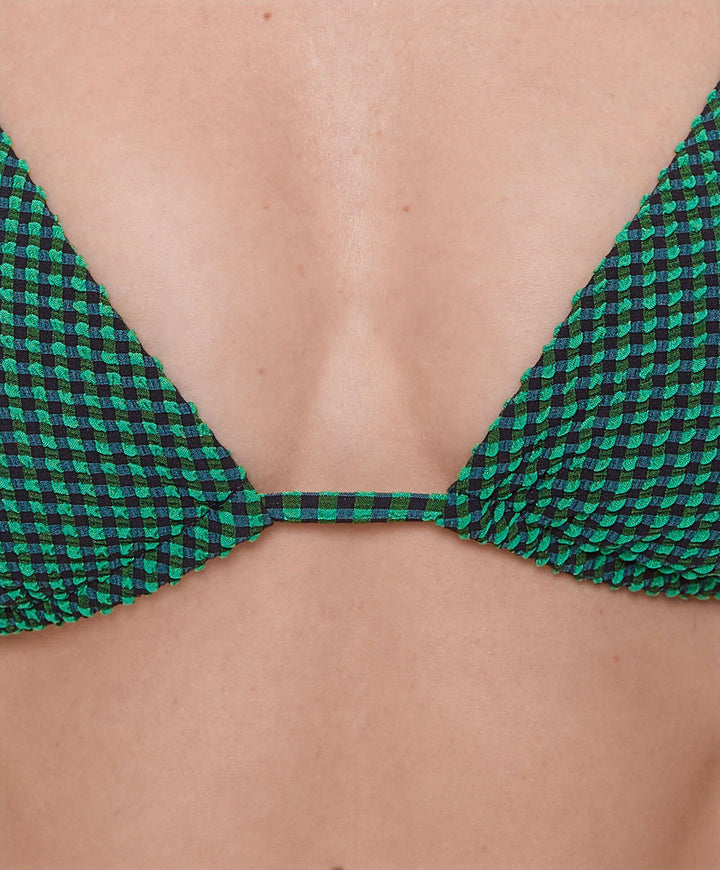 Moudda Oysho - Culotte Triangle Mousse Extra Vichy Vert - Tunisie 4