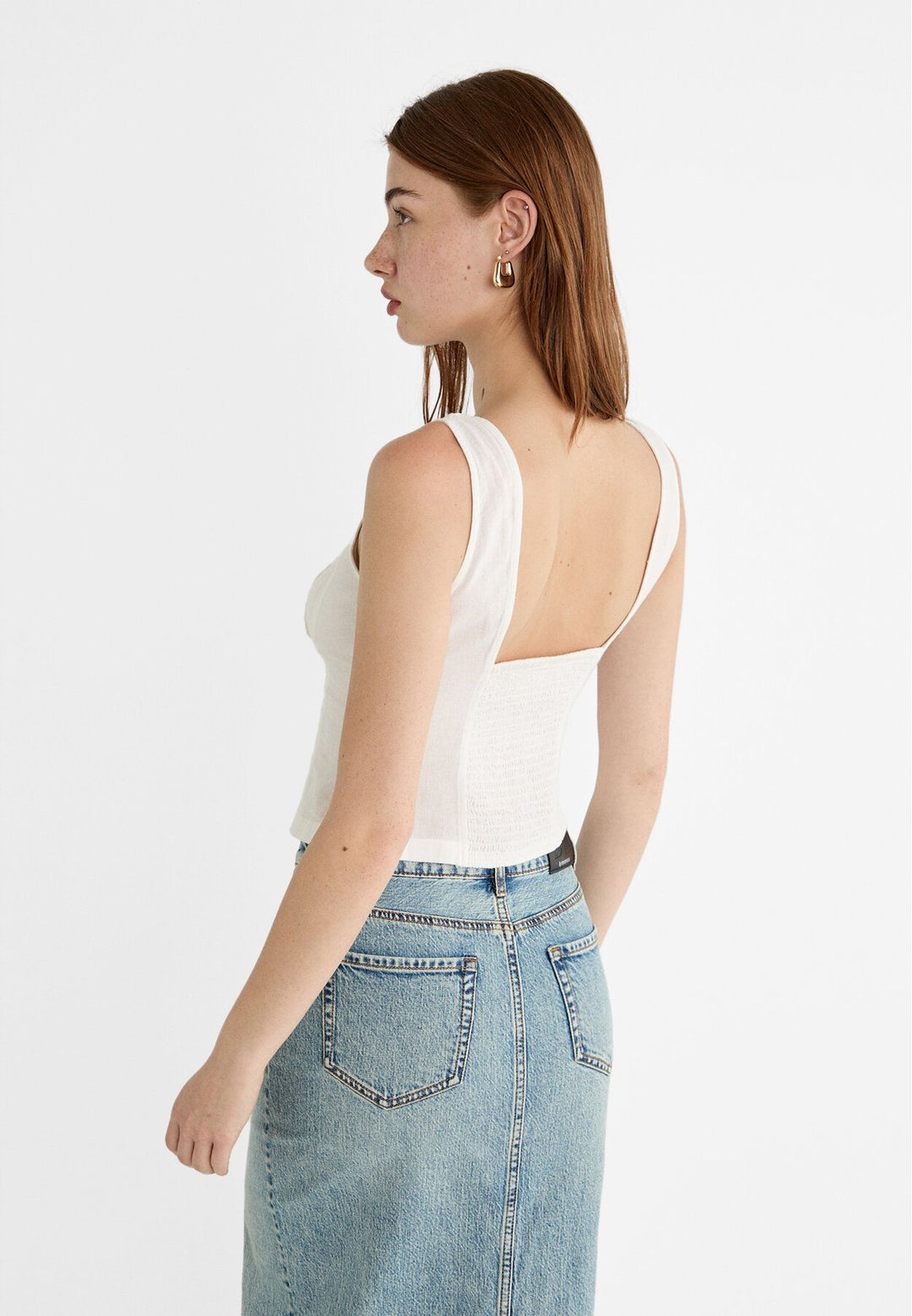 Moudda STRADIVARIUS - Top Rustique à Bretelles avec Dentelle - Tunisie 5