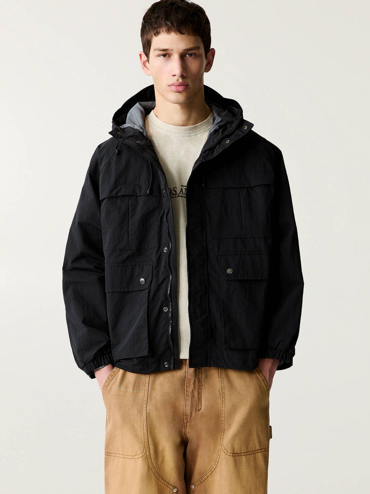 Moudda PULL & BEAR - Parka Utility Légère - Capuche Noire - Tunisie 2
