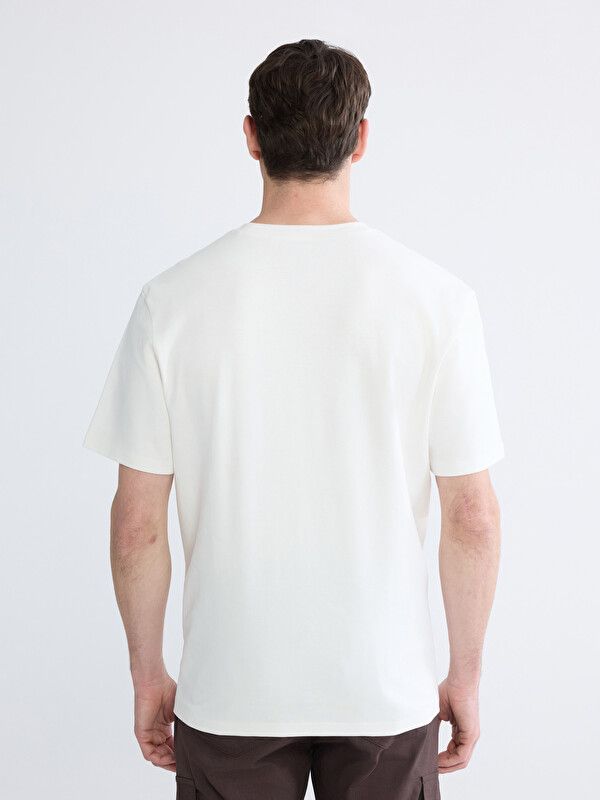 Moudda LC Waikiki - T-shirt imprimé manches courtes en jersey pour Homme couleur Écru - Tunisie 4