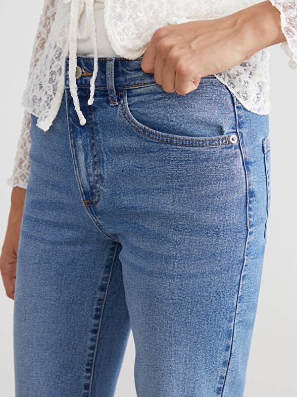 Moudda LC Waikiki - Pantalon jean tissé basique Femme Rodéo mid indigo - Tunisie 3