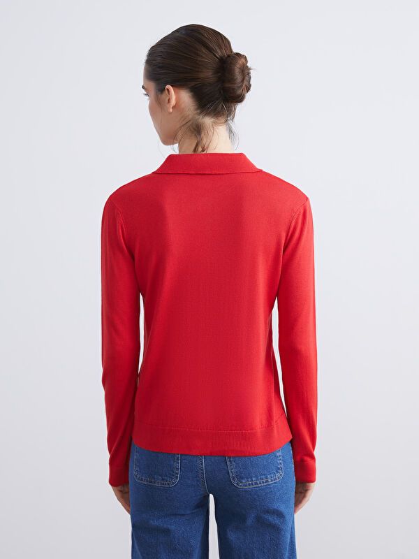 Moudda LC Waikiki - Cardigan fin en tricot Femme Rouge - Tunisie 4
